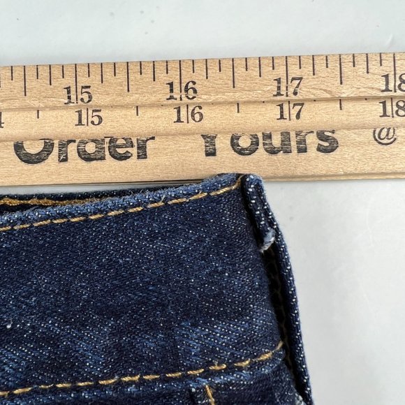 Levi's Jean Shorts Mens 32* 505 Dark Blue Cut Off Fray Cotton Denim Jorts Tag 34 - Picture 16 of 16